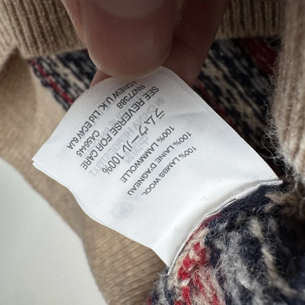 NEW - J.CREW Lambswool Fair Isle Sweater - Men's XL